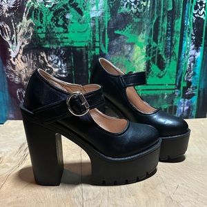 Never worn platform mary janes